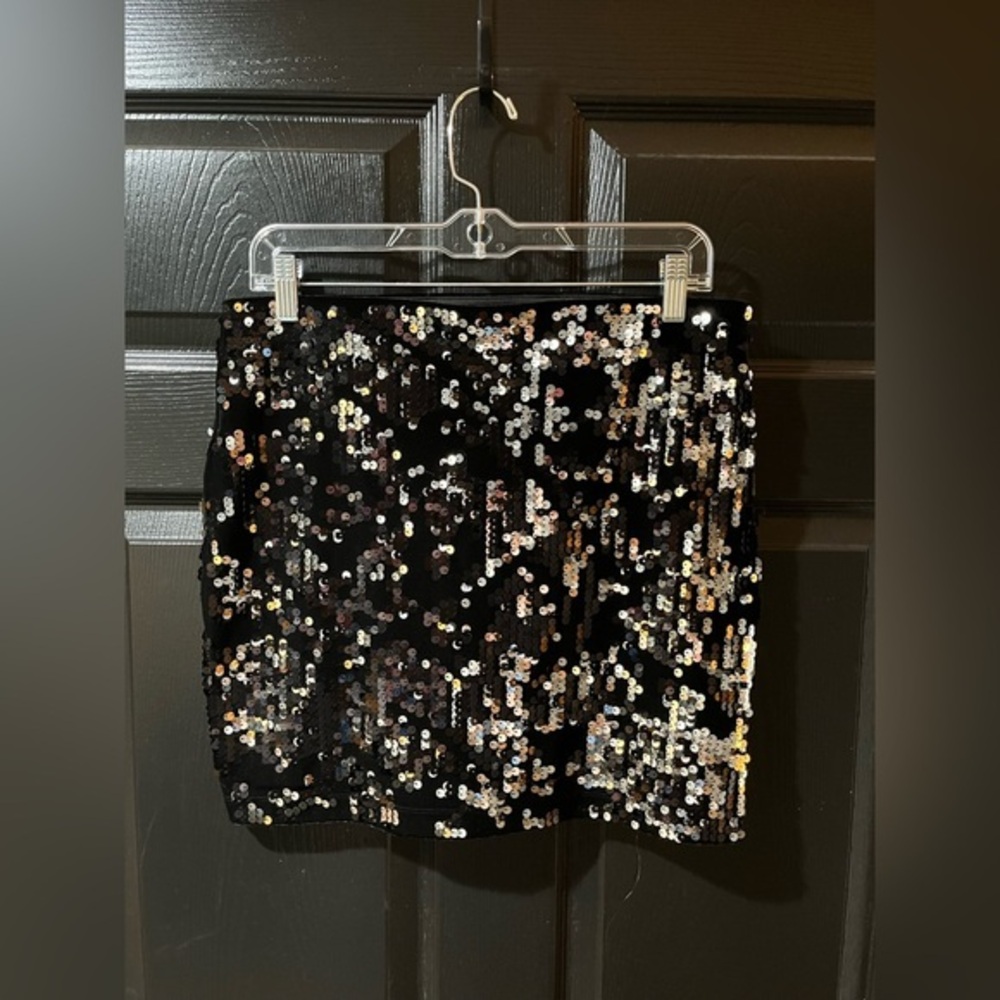 NEW Express Sequined Mini Skirt NWT - Picture 1 of 6